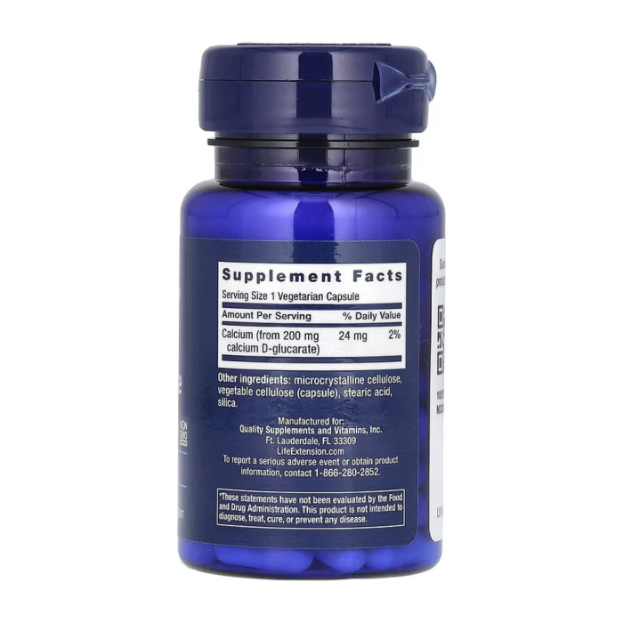 Calcium D-Glucarate 200mg - 60 vcaps — офіційна ціна та характеристики