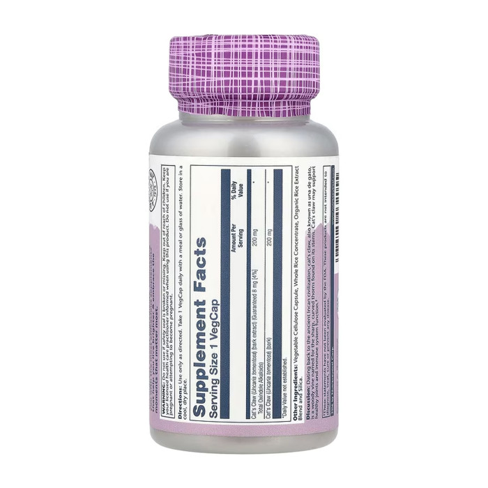 Cat's Claw 200 mg - 30 vcaps