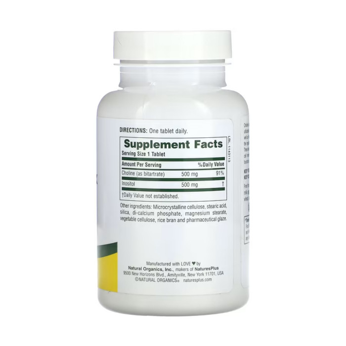 Choline & Inositol 500mg - 60 tabs — офіційна ціна та характеристики