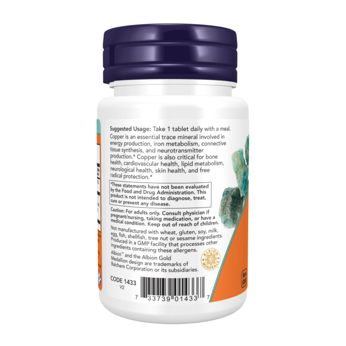 Copper Glycinate 3mg - 120 tabs — офіційна ціна та характеристики