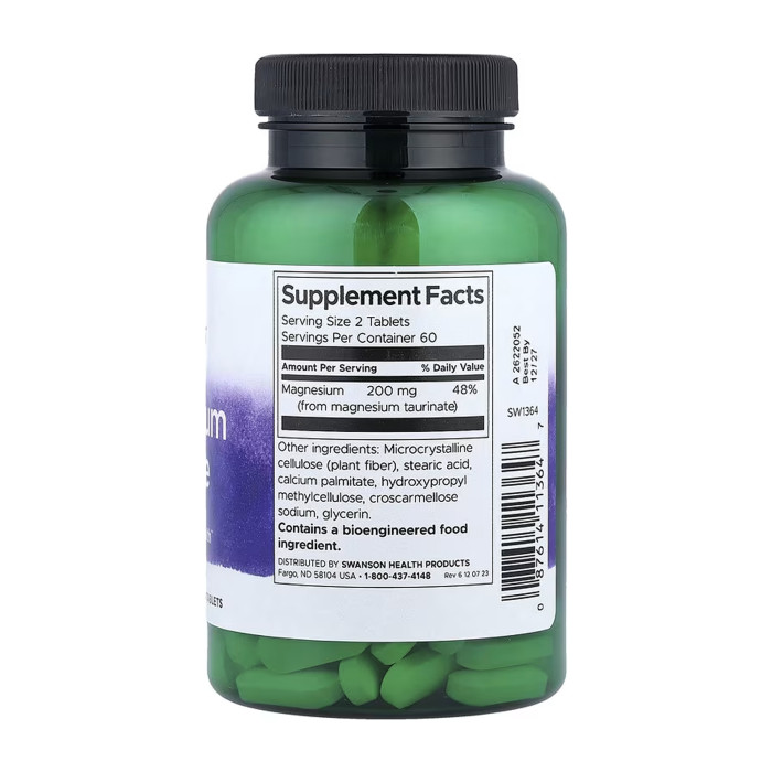 Magnesium Taurate 100 mg - 120 tabs — офіційна ціна та характеристики