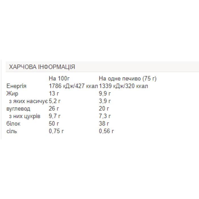 Extra Cookie - 12x75g Double Chocolate — офіційна ціна та характеристики