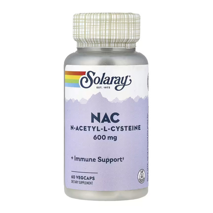 NAC (N-Acetyl-L-Cysteine) 600mg - 60 vcaps — офіційна ціна та характеристики