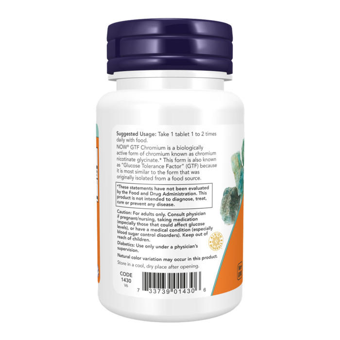 GTF Chromium 200mcg - 100 tabs