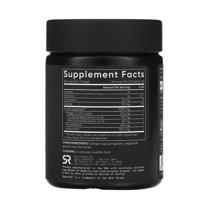 Omega-3 Krill Oil 1000mg - 60 softgels — офіційна ціна та характеристики