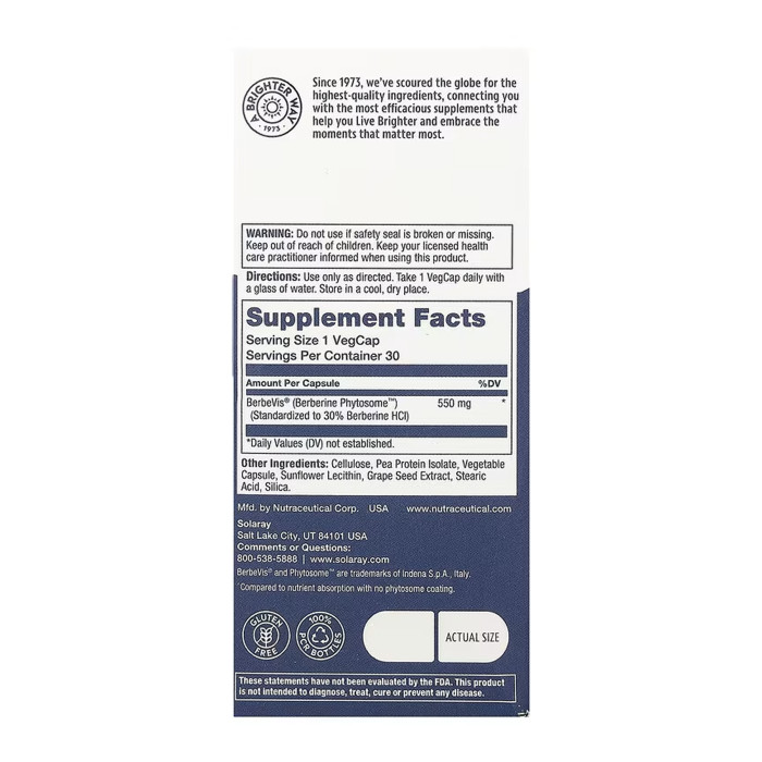 Prossorb Berberine 9x - 30 vcaps