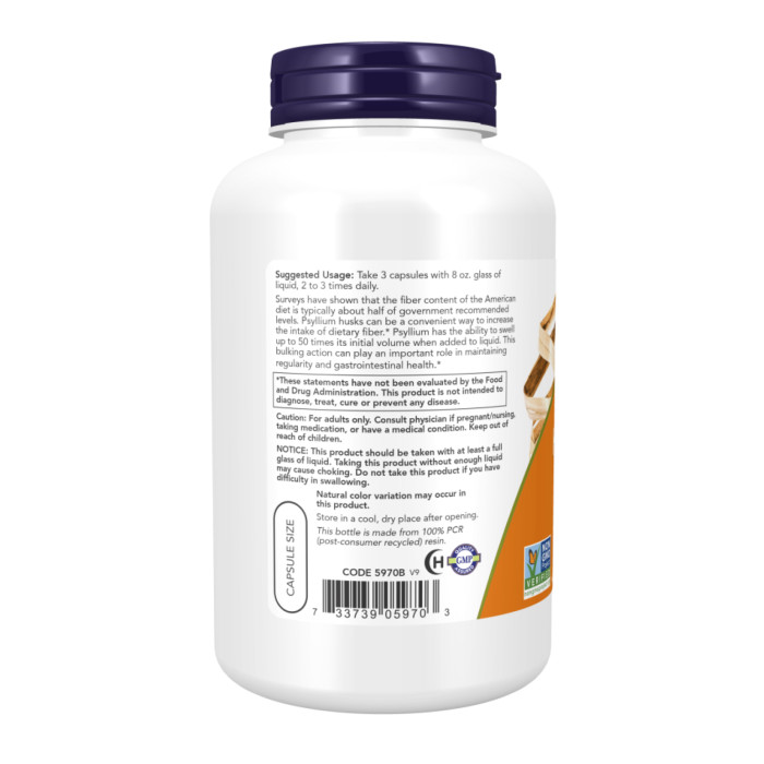 Psyllium Husk Caps 500 mg - 500 vcaps — офіційна ціна та характеристики