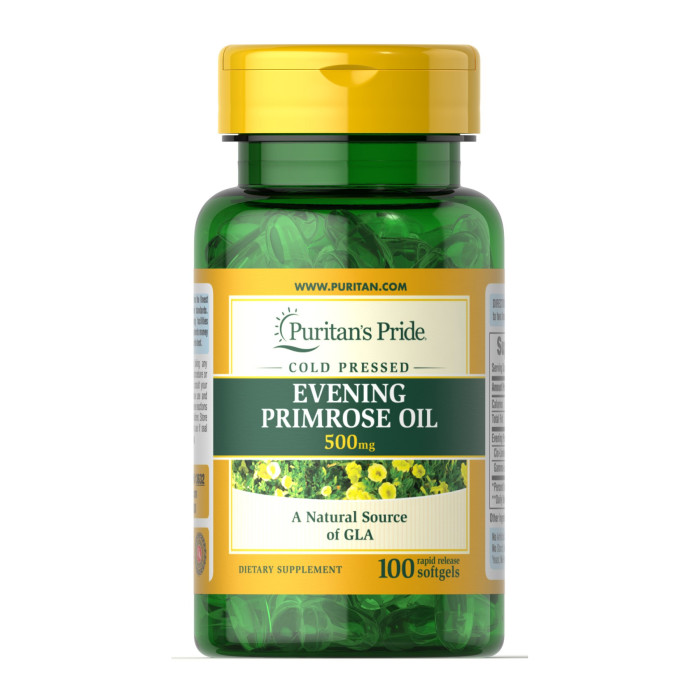Evening Primrose Oil 500 mg with GLA - 100 Softgels — офіційна ціна та характеристики