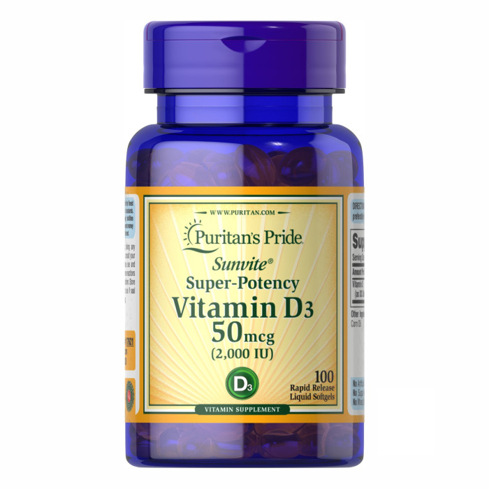 Vitamin D3 50 mcg 2000 - 200 caps — офіційна ціна та характеристики
