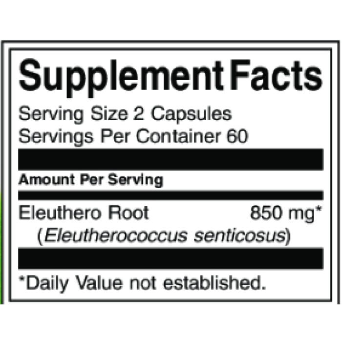 Eleuthero Root 425mg - 120 cap