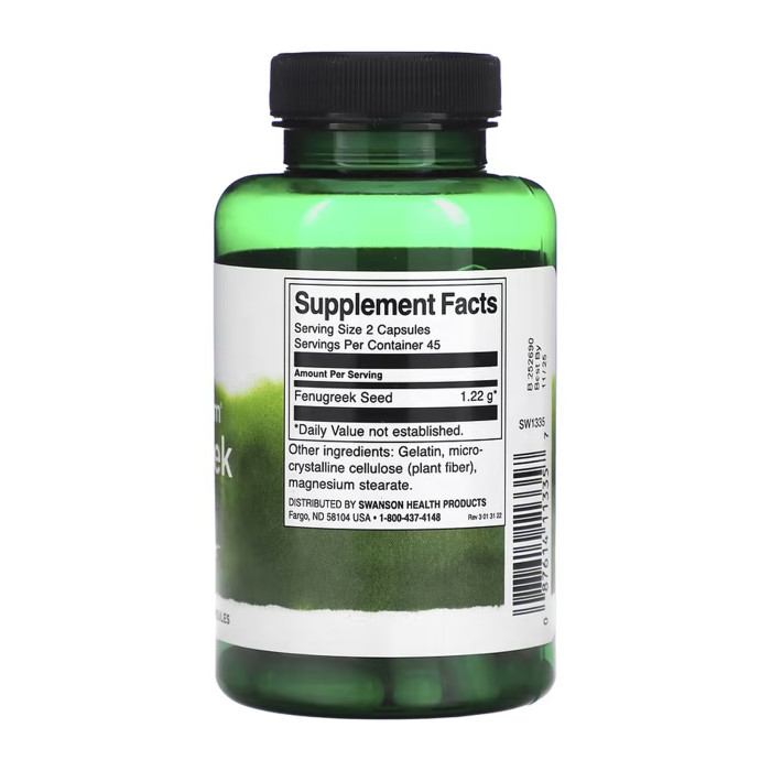 Fenugreek Seed 610mg - 90 cap — офіційна ціна та характеристики