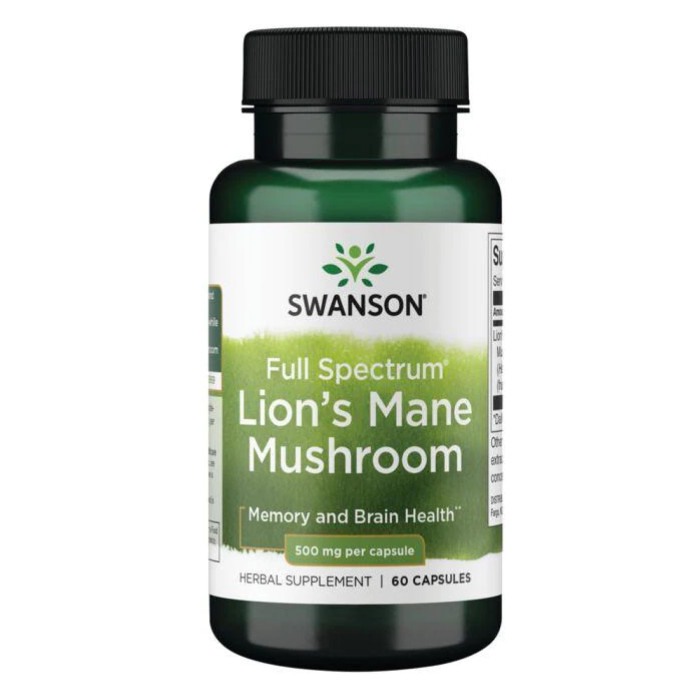 Lions Mane Mushroom 500mg - 60caps — офіційна ціна та характеристики
