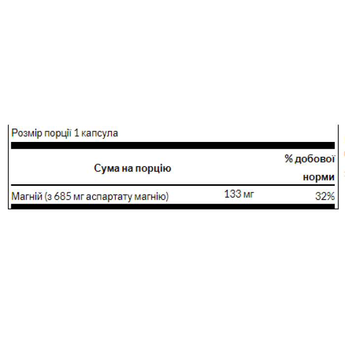 Magnesium Aspartate 685mg - 90caps