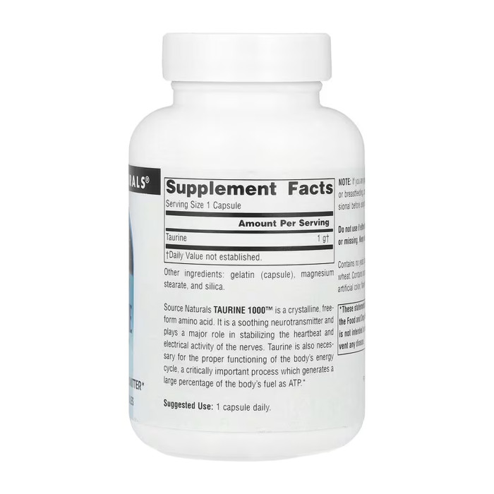 Taurine 1000™ 1000 mg - 60 caps — офіційна ціна та характеристики