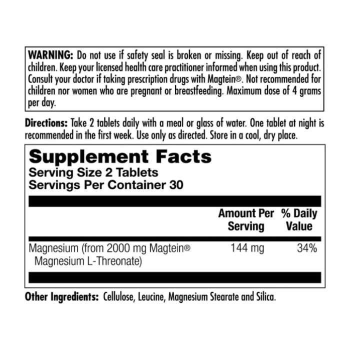 Think Magnesium 2000mg - 60 tabs — офіційна ціна та характеристики