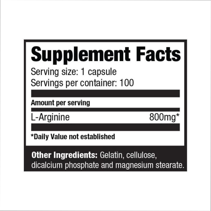 Arginine Power 800 mg - 100 caps
