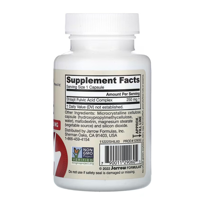Vegan Shilajit Fulvic Acid Complex 250mg - 60 vcaps — офіційна ціна та характеристики