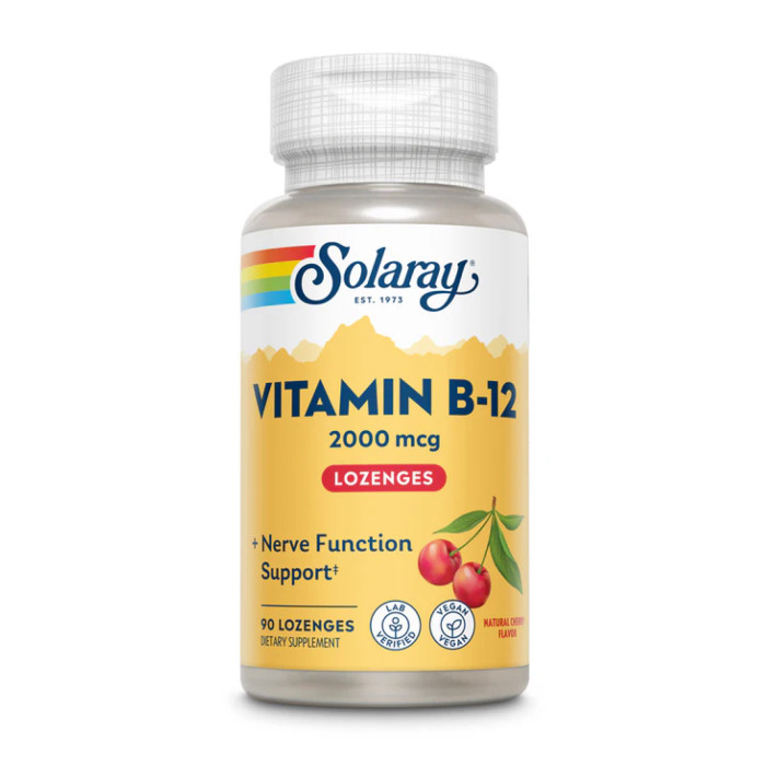 Vitamin B-12 2000mcg - 90 lozenges Natural Cherry — офіційна ціна та характеристики