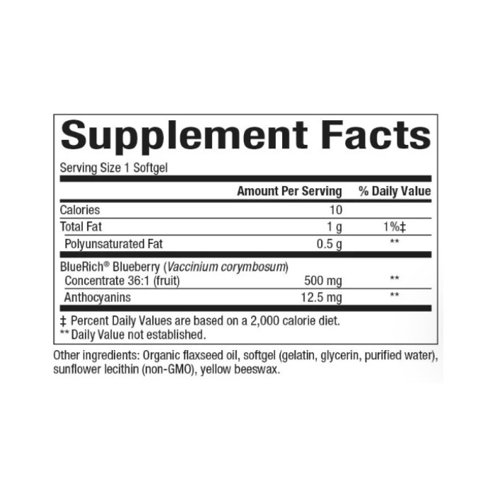 BlueRich 500mg - 90 softgels — офіційна ціна та характеристики
