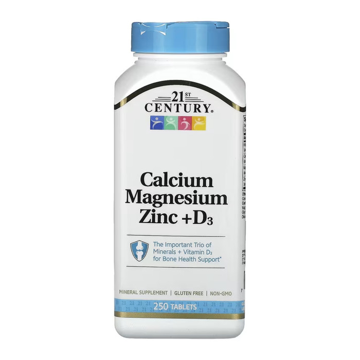 Calcium Magnesium Zinc +D3 - 250 tabs — офіційна ціна та характеристики