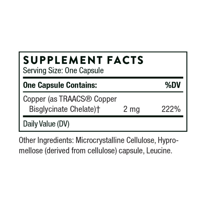 Copper Bisglycinate - 60 caps