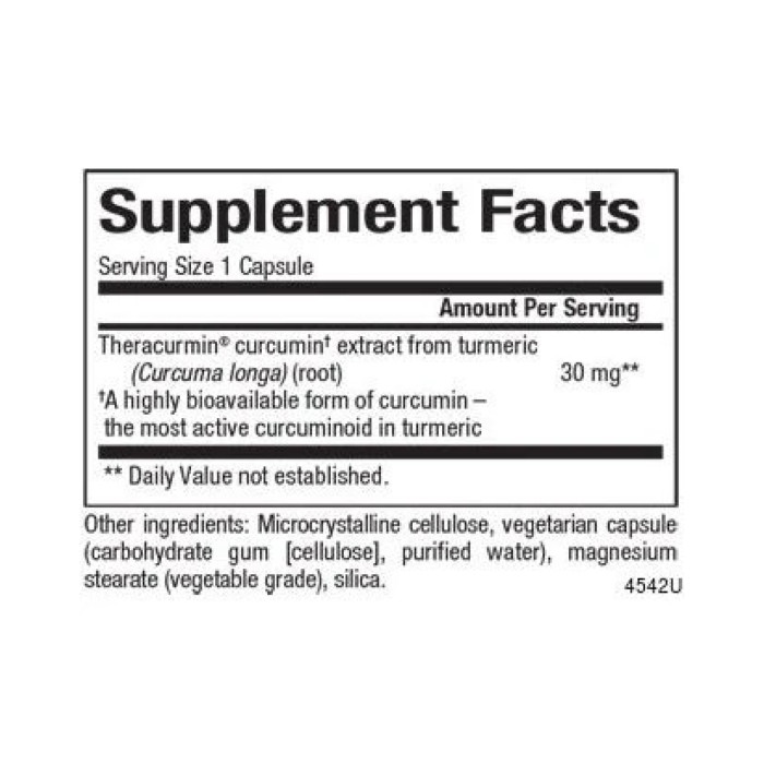 CurcuminRich Theracurmin 30 mg - 60 vcaps — офіційна ціна та характеристики