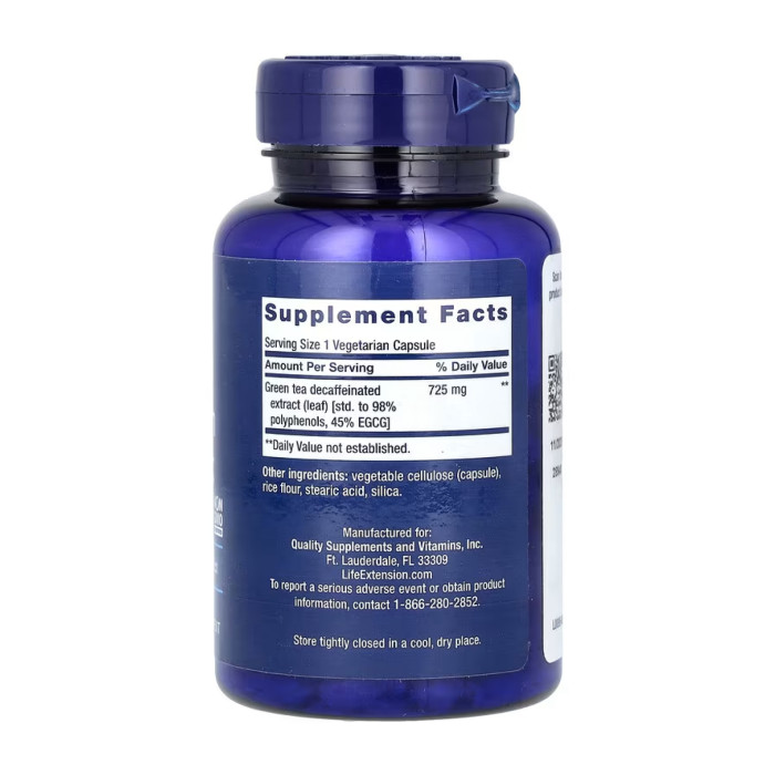 Decaffeinated Mega Green Tea Extract - 100 vcaps — офіційна ціна та характеристики