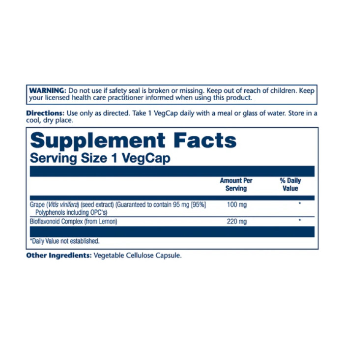 Grape Seed Extract 100mg - 60 vcaps