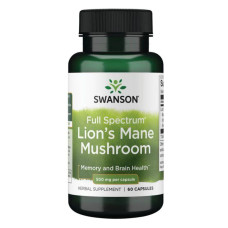 Lions Mane Mushroom 500mg - 60caps (Пошкоджена банка)