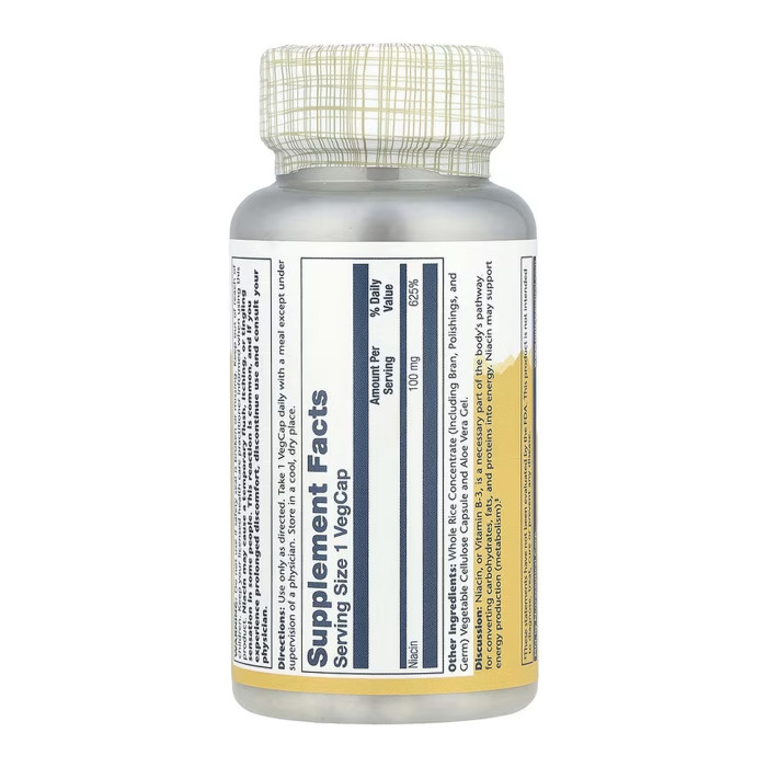 Niacin 100mg - 100 vcaps — офіційна ціна та характеристики
