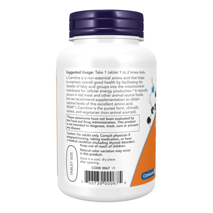 Carnitine Tartrate 1000mg - 100 tabs — офіційна ціна та характеристики