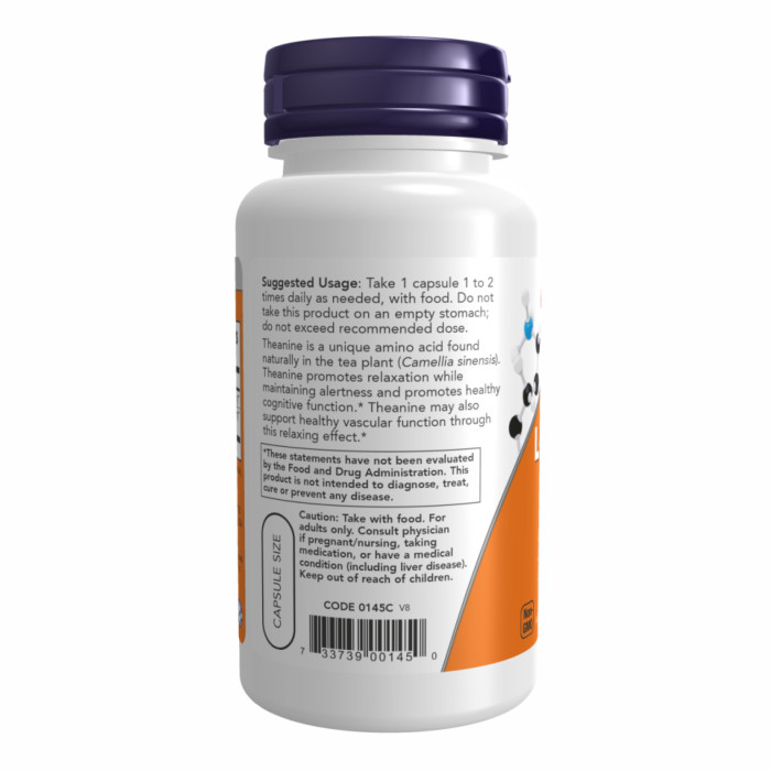 L-Theanine 100mg - 90 vcaps — офіційна ціна та характеристики