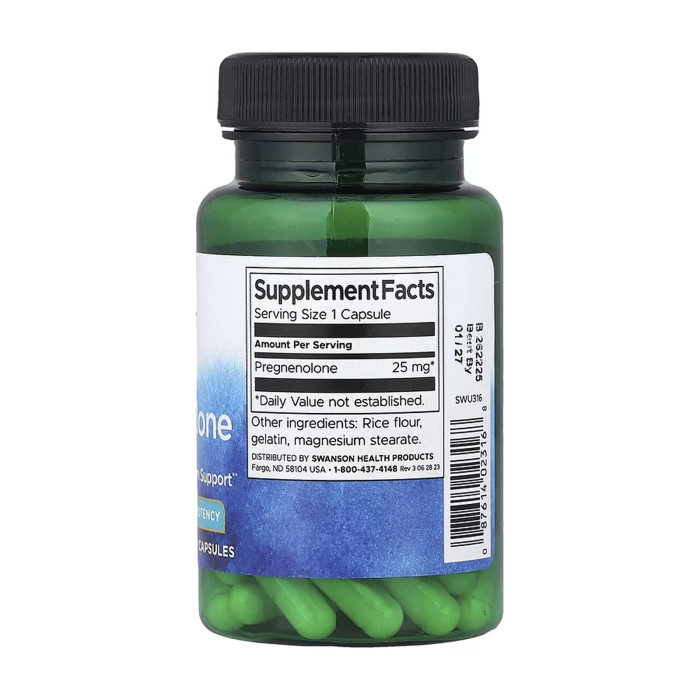 Pregnenolone High Potency 25 mg - 60 caps — офіційна ціна та характеристики