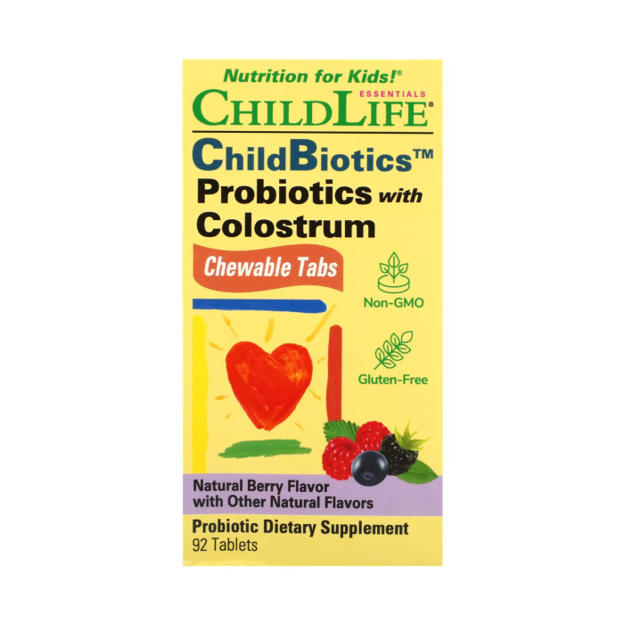 Probiotics with Colostrum Chewable - 90 tabs Natural Berry — офіційна ціна та характеристики
