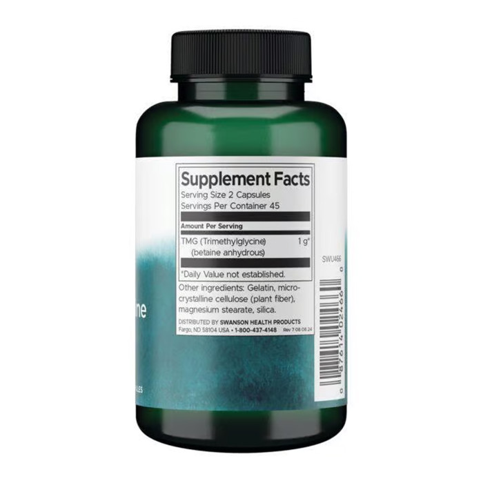 TMG Trimethylglycine 500mg - 90 caps — офіційна ціна та характеристики