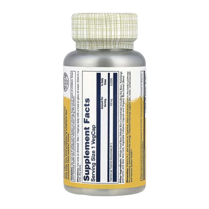 Vitamin B-1 100mg - 100 vcaps — офіційна ціна та характеристики