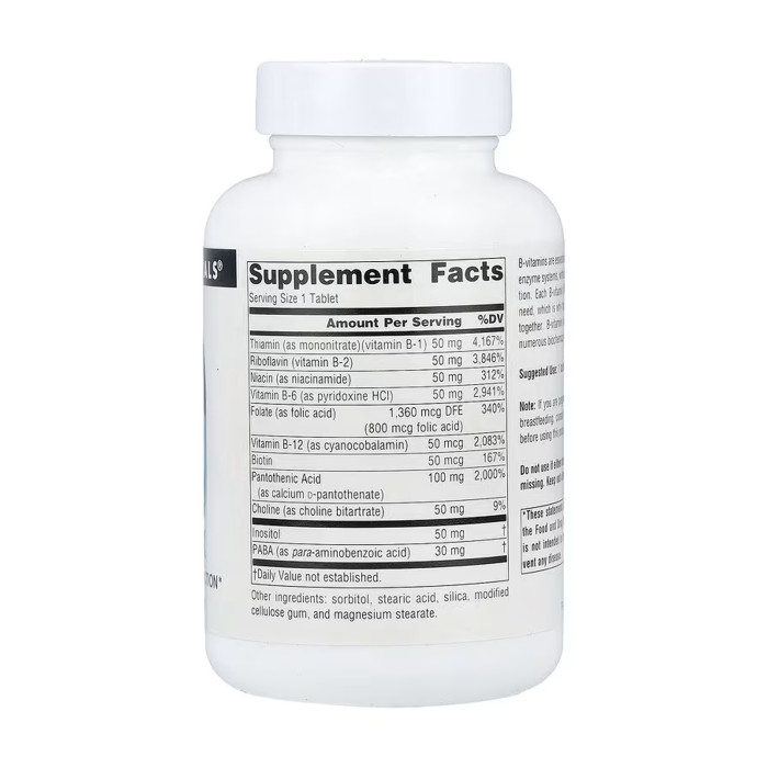 Vitamin B-50 Complex 50mg - 50 tabs — офіційна ціна та характеристики
