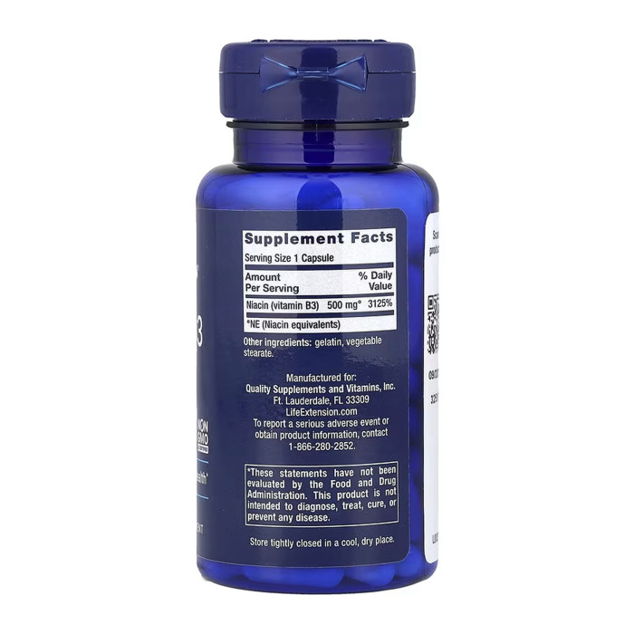 Vitamin B3 Niacin 500 mg - 100 caps — офіційна ціна та характеристики