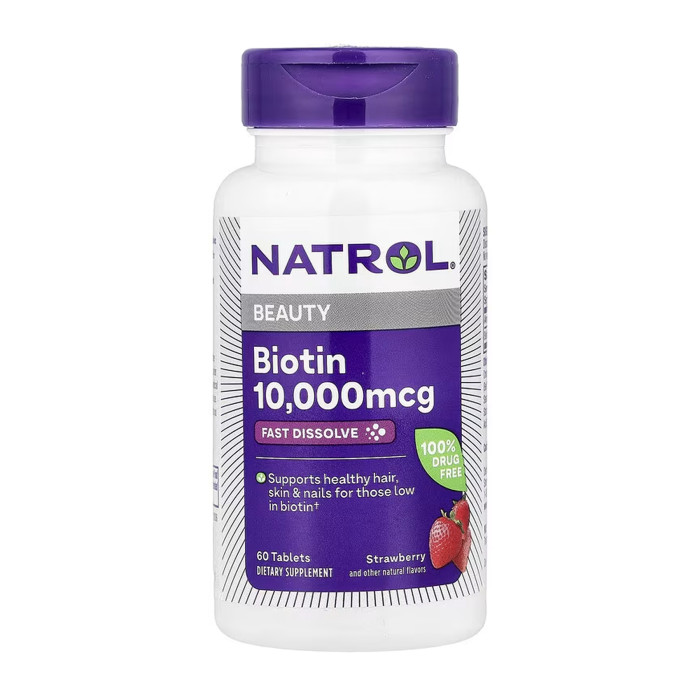 Biotin 10,000mcg - 60 tabs — офіційна ціна та характеристики