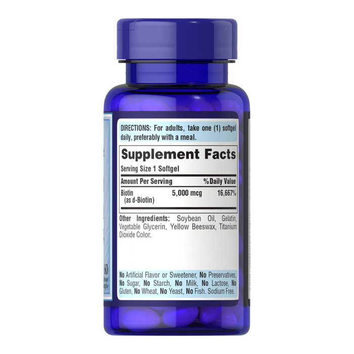 Biotin 5000mcg - 60 softgels
