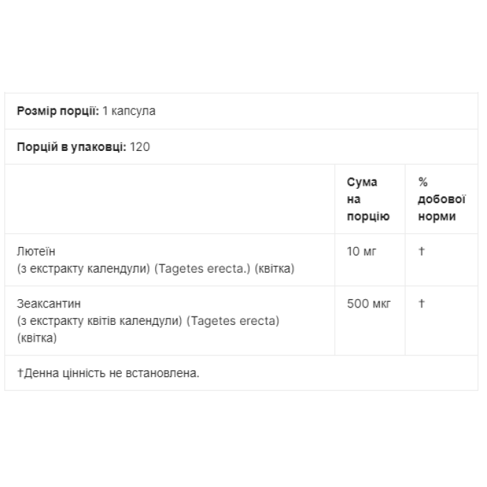 Lutein 10mg - 120 veg softgels