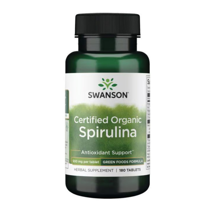 Certified Organic Spirulina 500mg - 180 tabs — офіційна ціна та характеристики