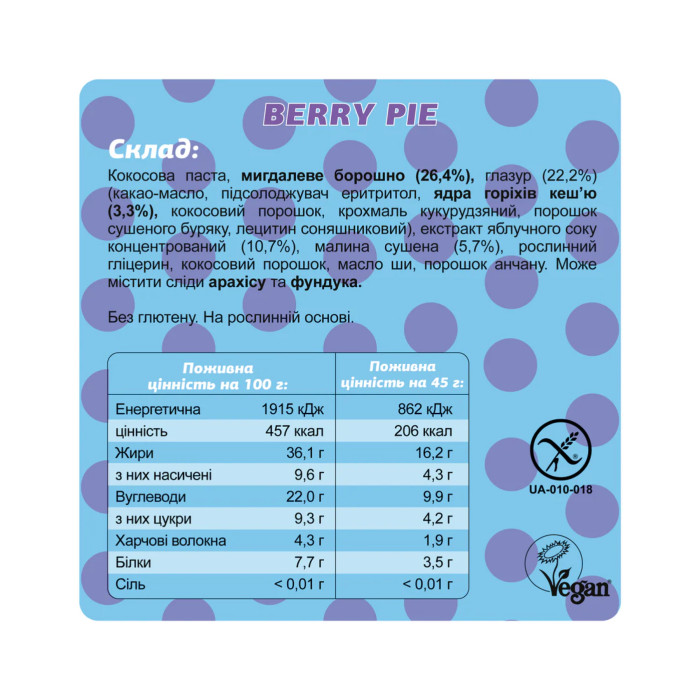 Fizi Box - 10x45g Berry Pie — офіційна ціна та характеристики