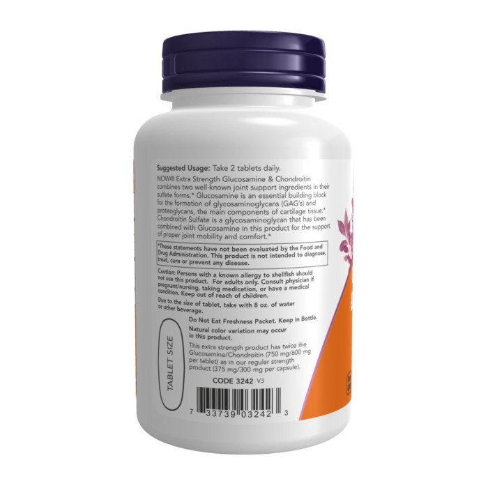 Glucosamine & Chondroitin Extra Strength - 60 tabs — офіційна ціна та характеристики