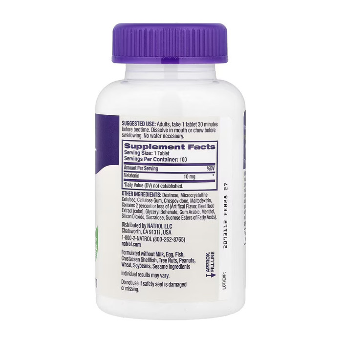 Melatonin 10mg - 100 tabs — офіційна ціна та характеристики