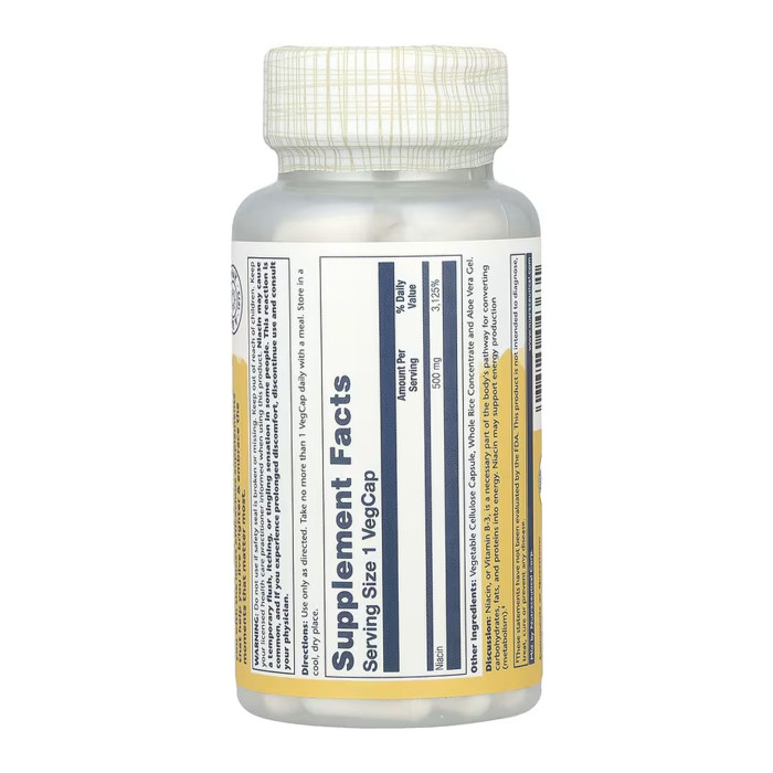 Niacin 500mg - 100 vcaps — офіційна ціна та характеристики