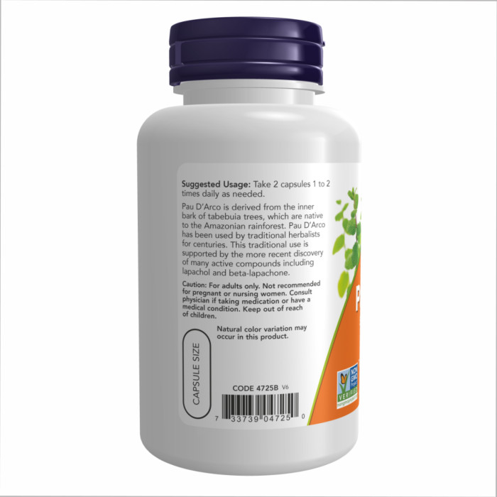 Pau D' Arco 500mg - 100 vcaps — офіційна ціна та характеристики