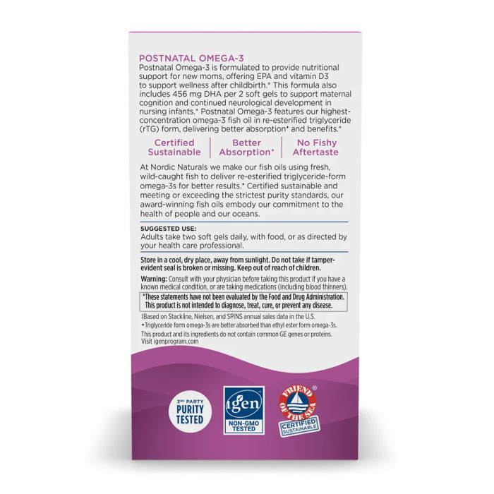 Postnatal Omega-3 - 60 softgels — офіційна ціна та характеристики