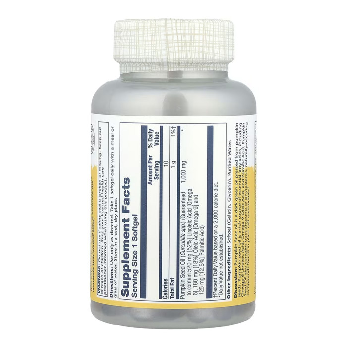 Pumpkin Seed Oil 1000mg - 90 softgels — офіційна ціна та характеристики