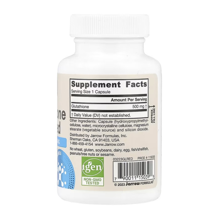 Reduced Glutathione 500 mg - 60 caps — офіційна ціна та характеристики